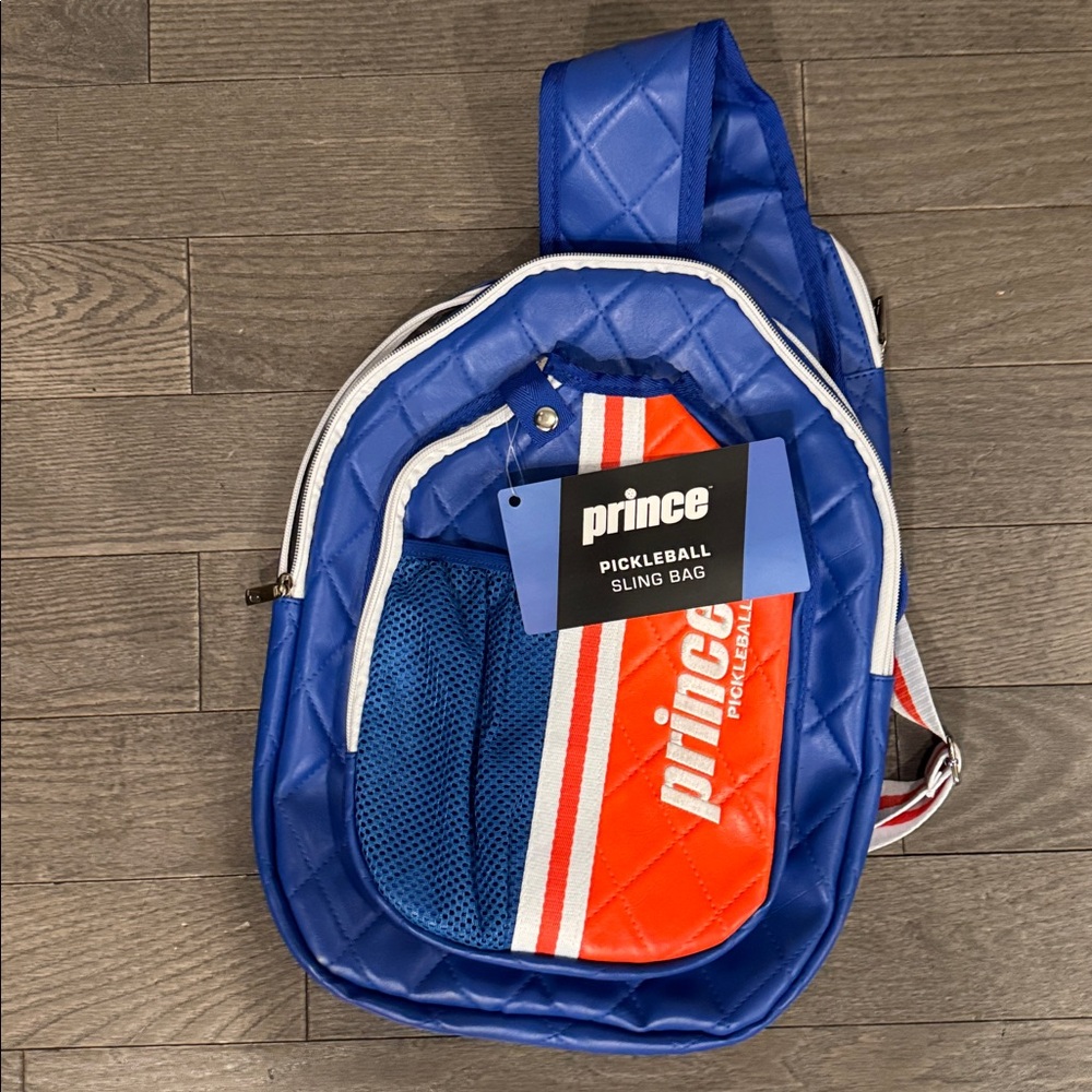Prince Quilted Blue and Red Pickleball Sling Bag